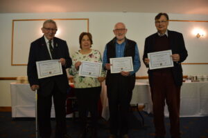 Guild Founder Members (l-r): Philip Lloyd, Wendy Archer MCG, David Gynes MCG, Peter Towey