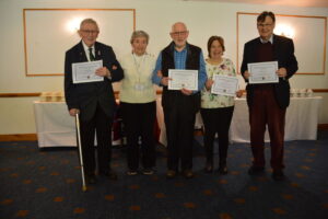 Guild Founder Members (l-r): Philip Lloyd, Ann Gynes, David Gynes MCG, Wendy Archer MCG, Peter Towey